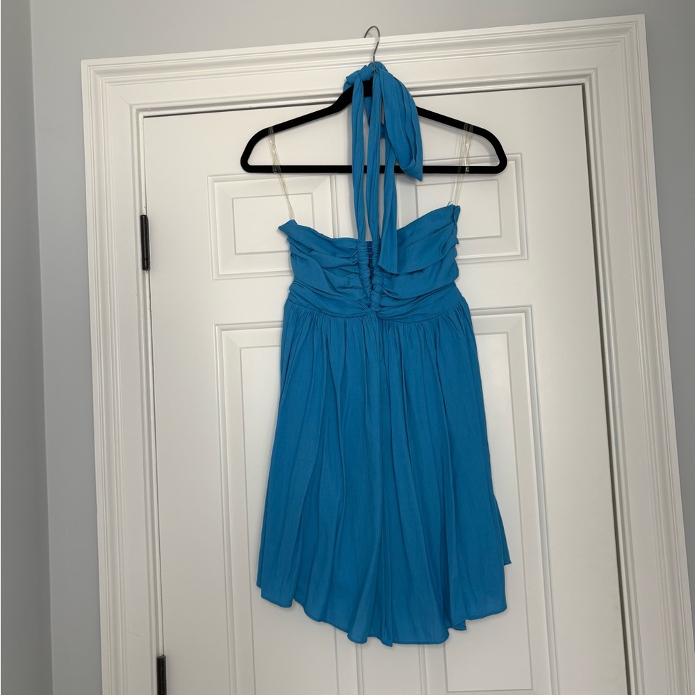 Blue Halter Dress
